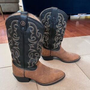 Tony Lama Black and Red Cowboy Boots